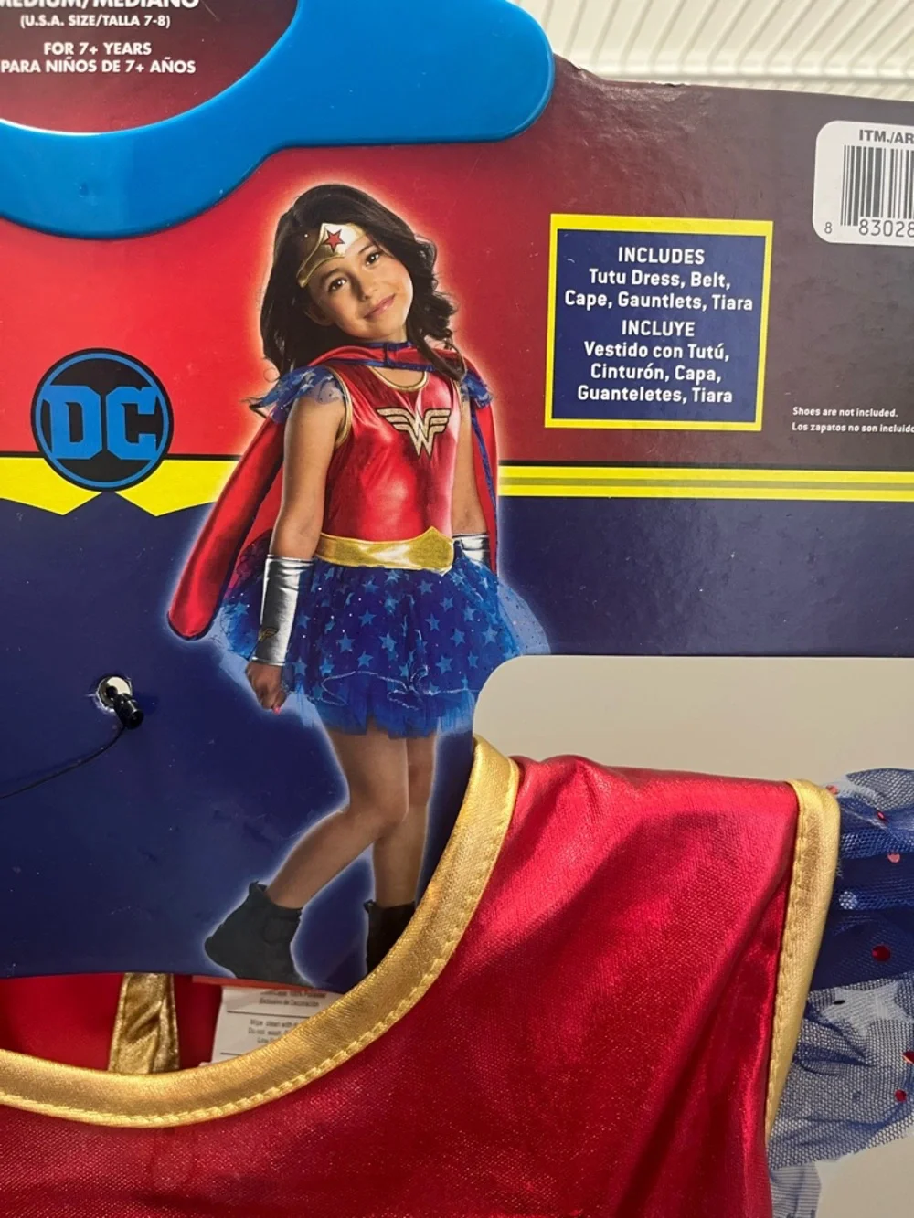 Rubie's Wonder Woman Costume Dress in Red, Blue & Gold